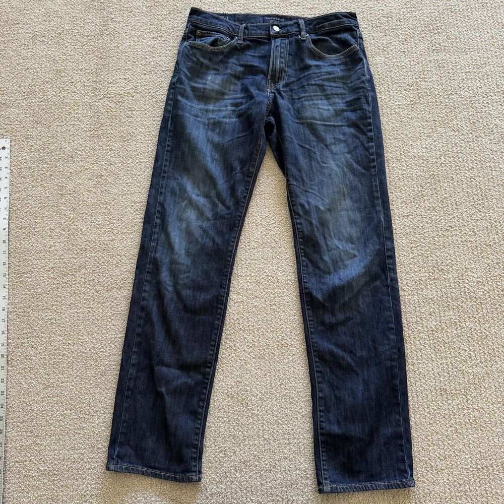 Lucky Brand 221 Straight Jeans Mens 32x34 Blue Medium Wash Regular Fit Denim